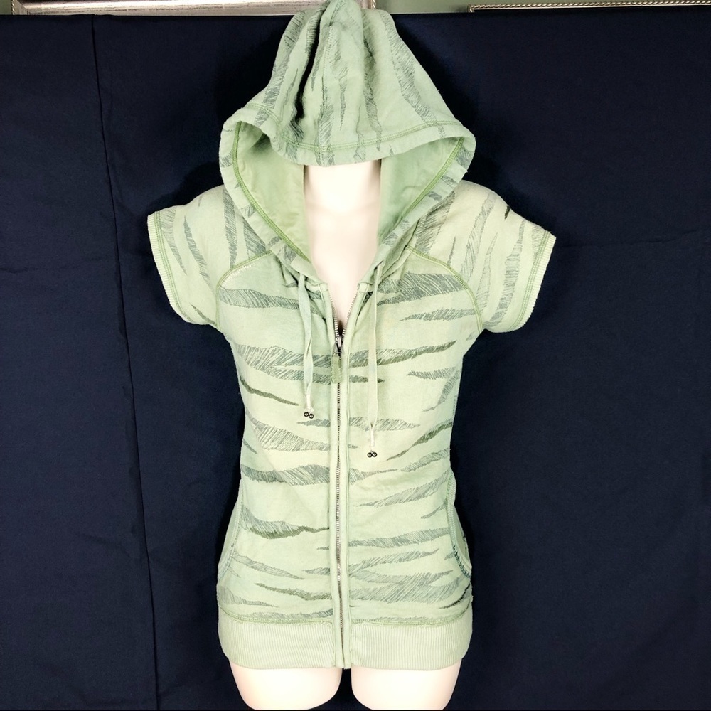 New-z Brand TigerStripes Embroidered Hoodie Vest